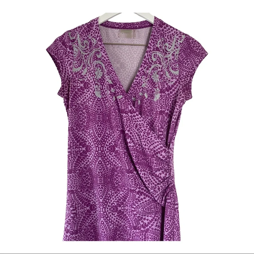 Athleta Faux Wrap Casual Dress Sz S - Picture 3 of 10